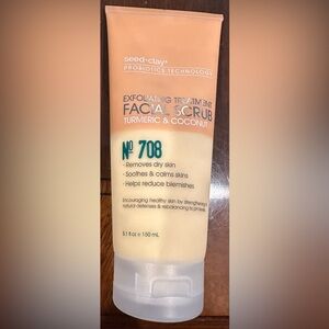 seed+clay Probiotics Exfoliating Treatment Facial Scrub Turmeric & Coconut NEW
